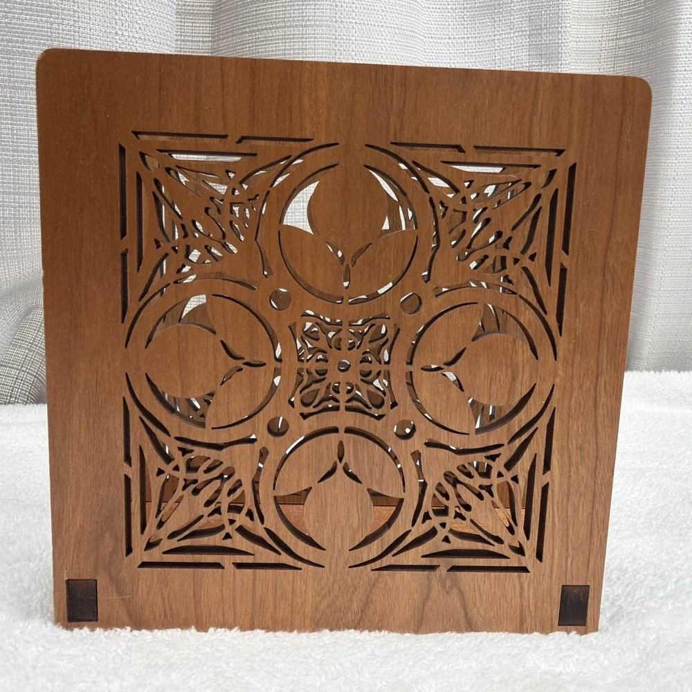 Frank Lloyd Wright Laser Cut Wood Williams House Design Napkin / Letter Holder